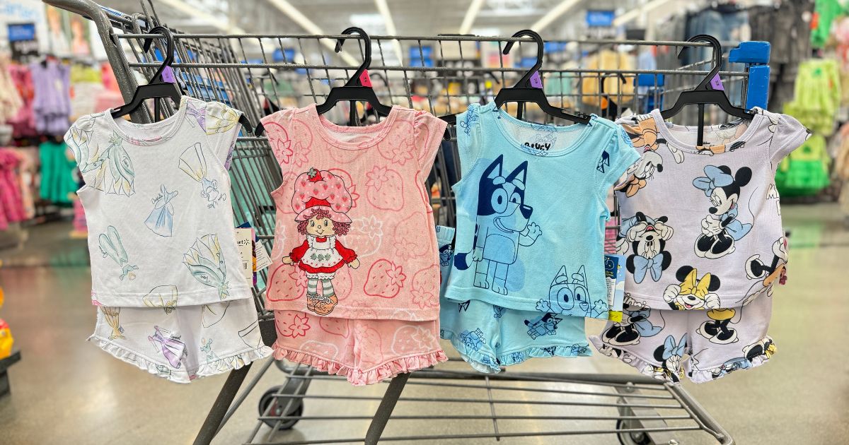 Walmart 2 Piece Toddler Girls Character Pajamas Only 10 98   Girls Character PJs At Walmart 