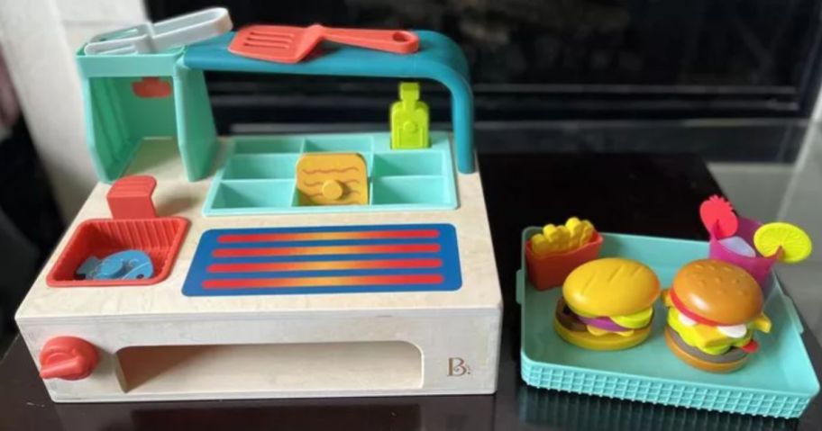 kid's toy build a burger food set shown 