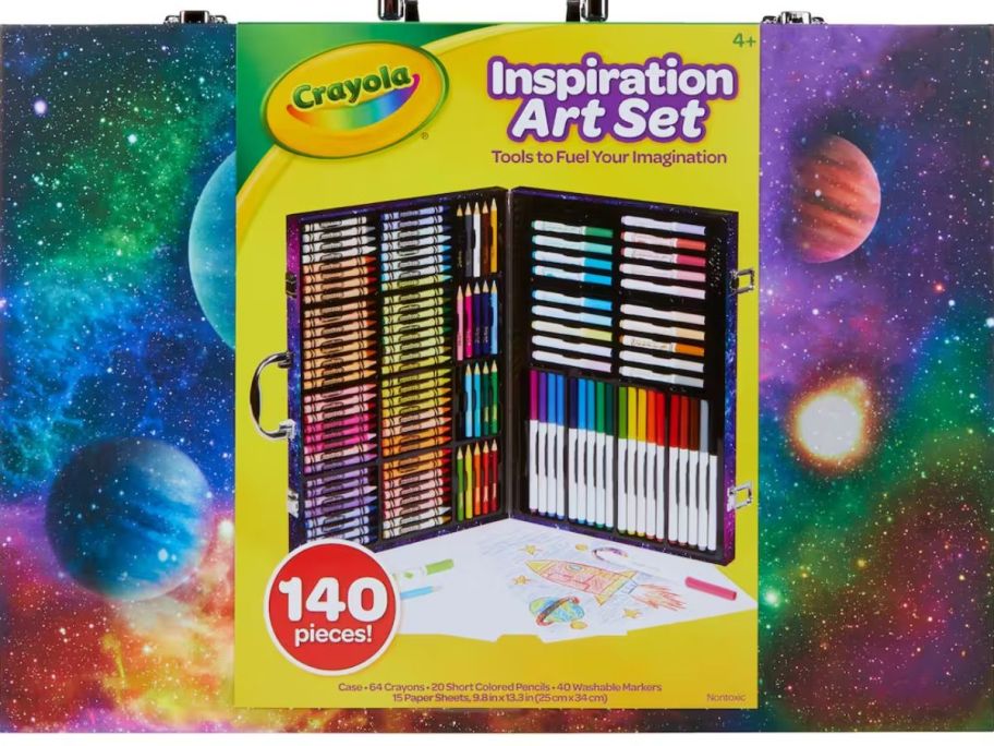 colorful box with Crayola Inspiration Art Case in it