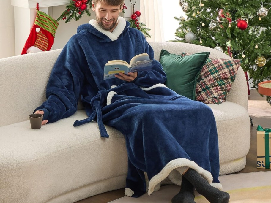 Bedsure Adult or Oversized Wearable Blanket Hoodie 