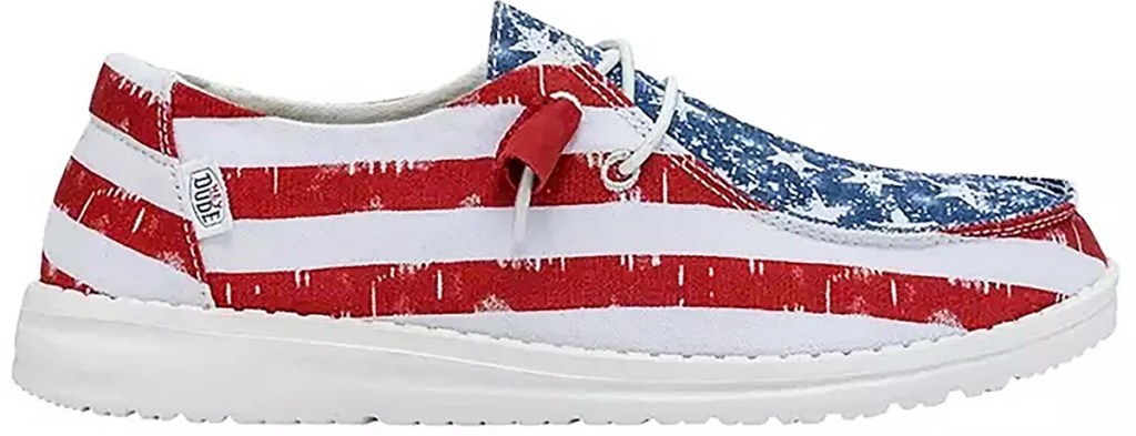 american flag print slip-on shoe