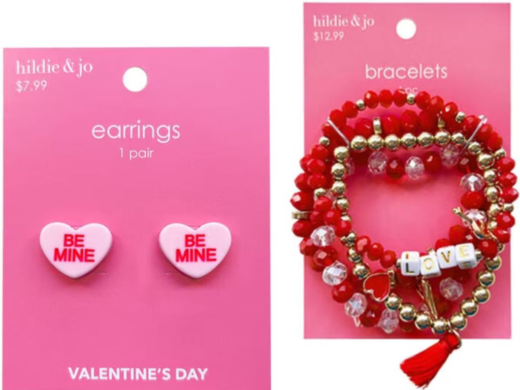 Hildie & Jo Valentine's Day Earrings and Bracelet Sets
