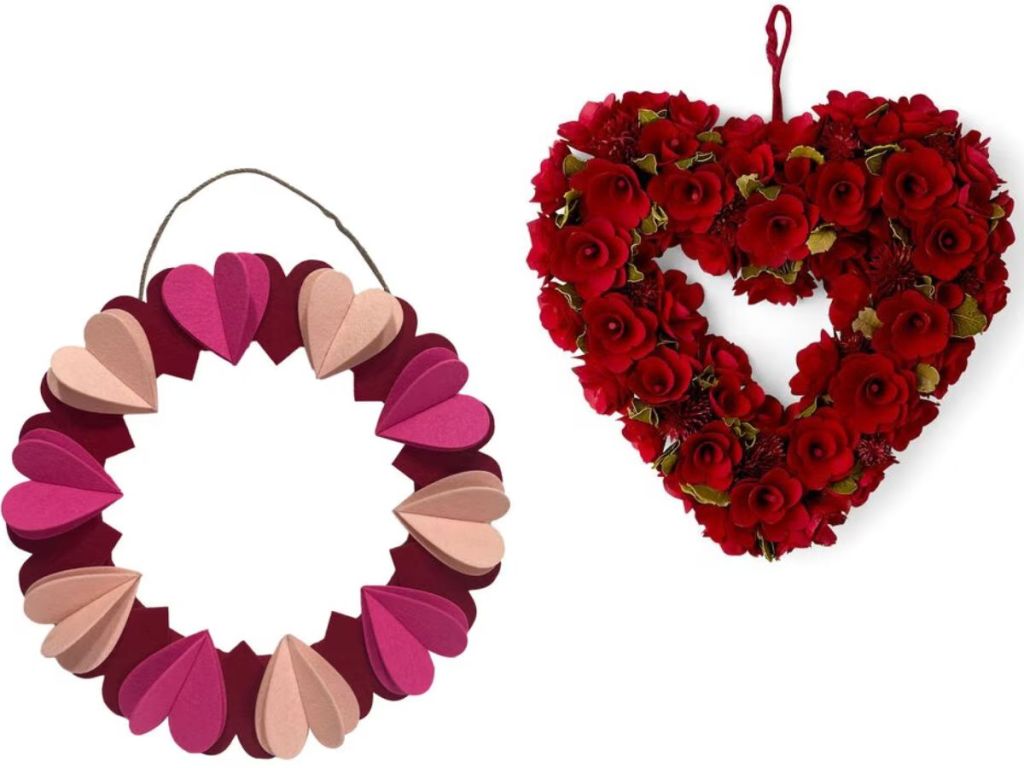 2 Valentine's Day Wreaths from Joann Fabric