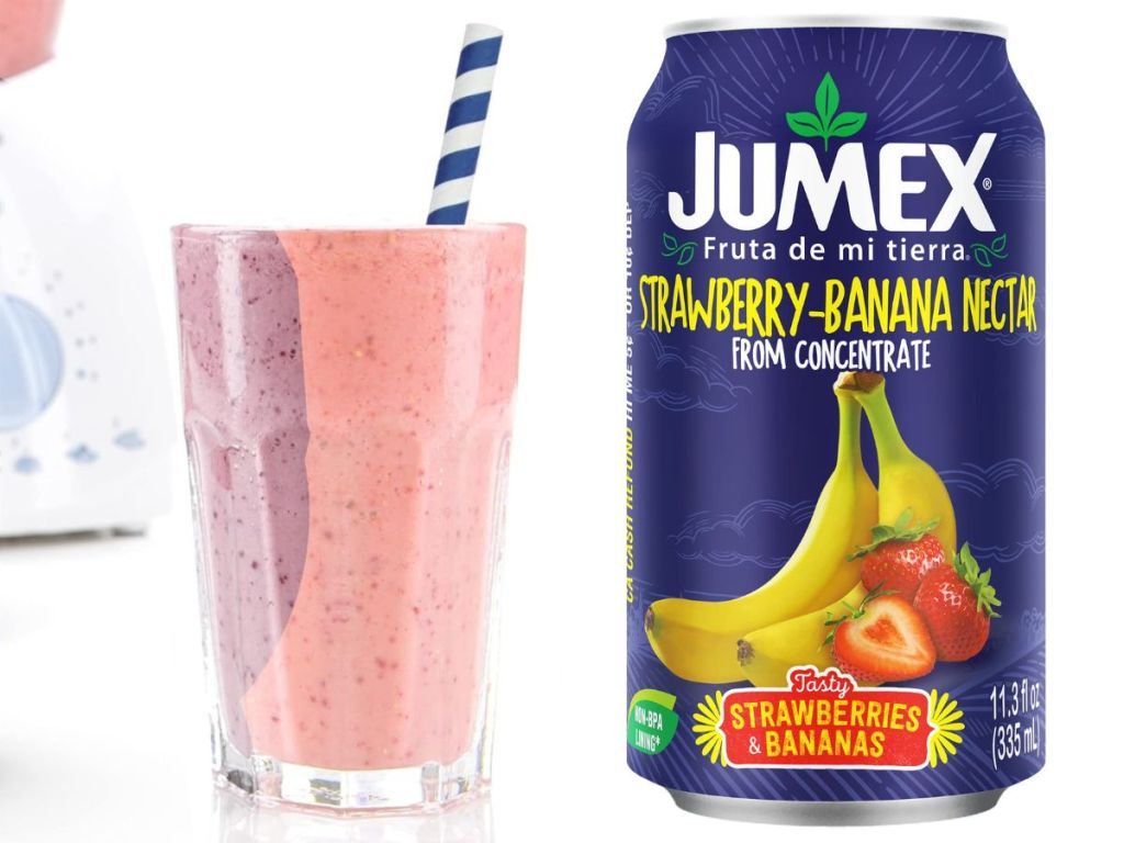 Jumex Strawberry-Banana Nectar and smoothie