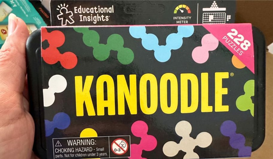 Hand holding a compact Kanoodle kit