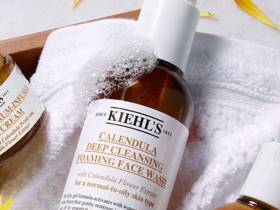 A bottle of Kiehl's Calendula Face Wash