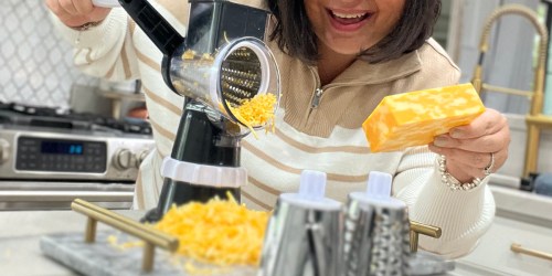 Kitchen HQ Speed Grater & Slicer ONLY $14.95 Shipped (Includes Suction Base & 3 Attachments)