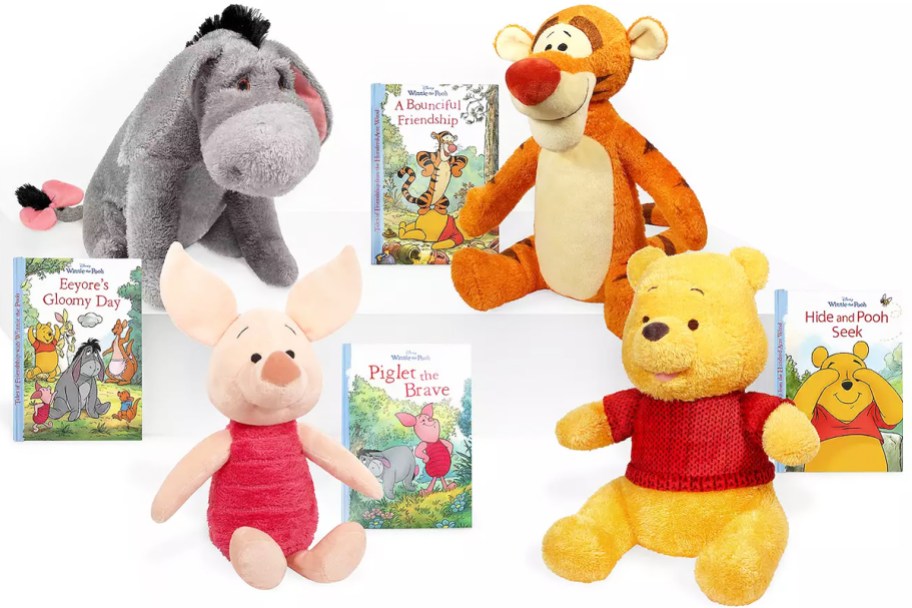 winnie the pooh plush and book bundle sets