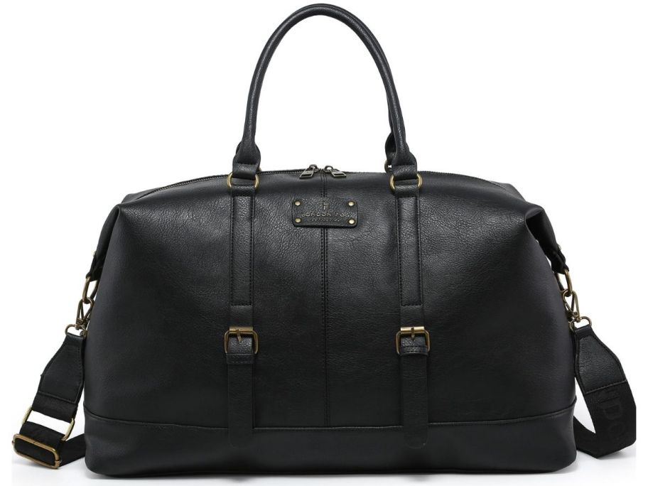 London Fog Weekender Bag - Black stock image