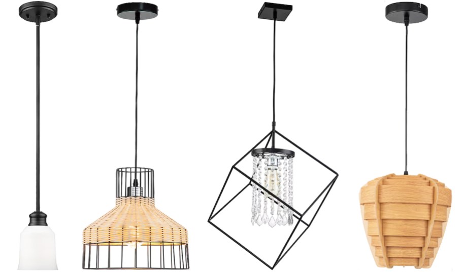 4 hanging pendant lights