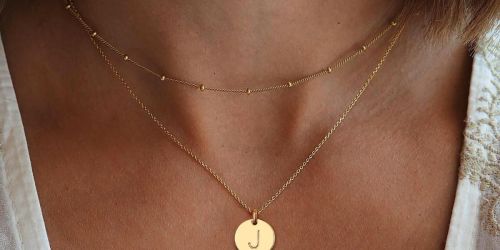 GO! Layered Initial Necklace Only $4.99 on Amazon!