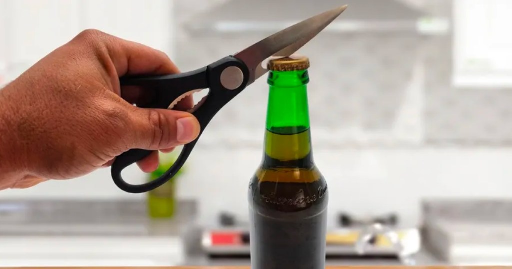mainstays kitchen shears opening bottle