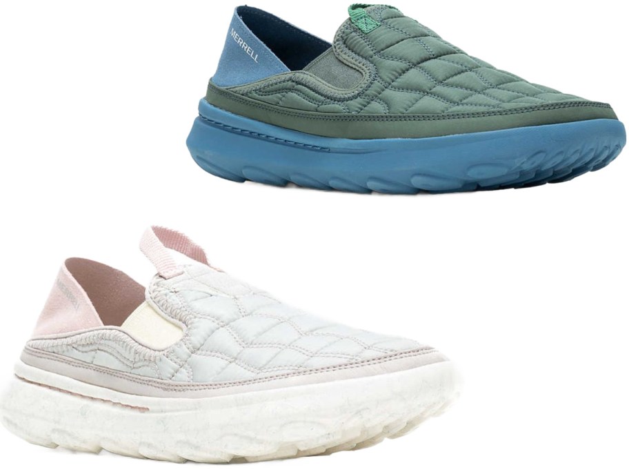 Stock images of 2 Merrell Hut Mocs for women or men