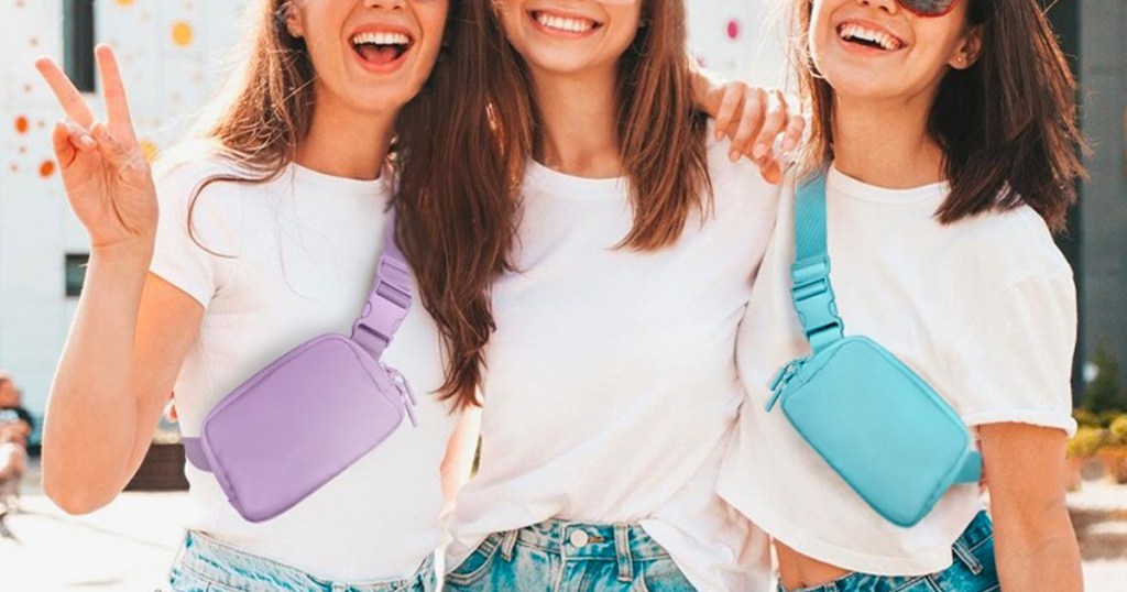 Mini Belt Bag being worn by teen girls