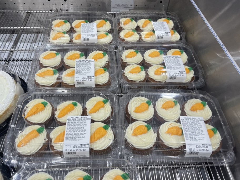 costco mini carrot cakes 6-pack in store cooler