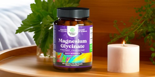 Nature’s Craft Magnesium Glycinate 30-Day Supply Only $7.40 Shipped on Amazon (Supports Sleep & Relaxation)