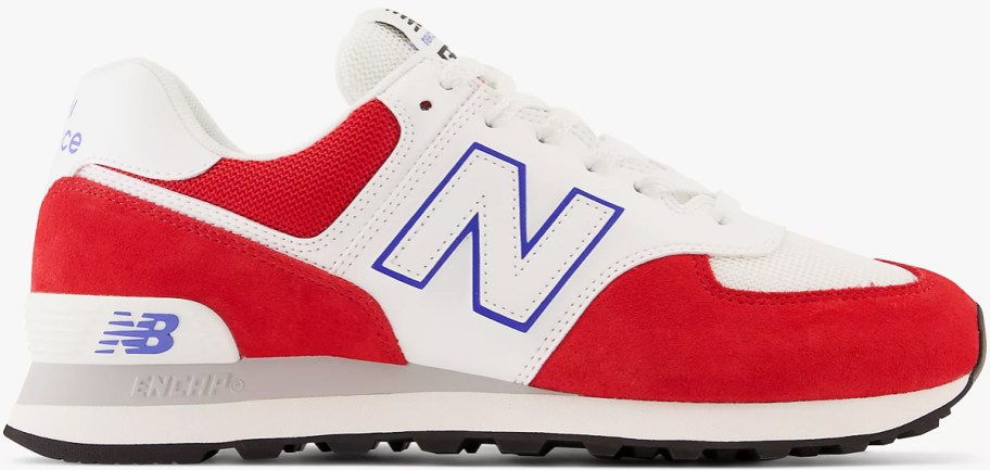 red and white new balance sneaker