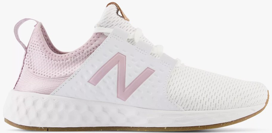 light pink and white running shoe