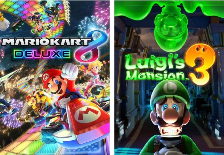 Mario Kart 8 and Luigi's Mansion 3 Games