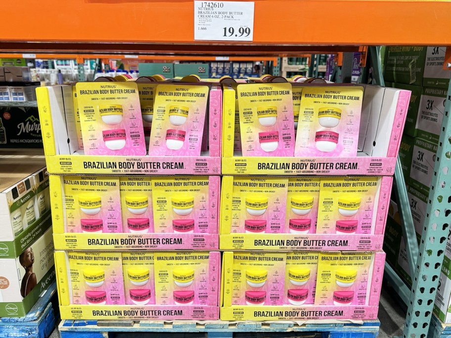 body butter 2-packs on display at costco