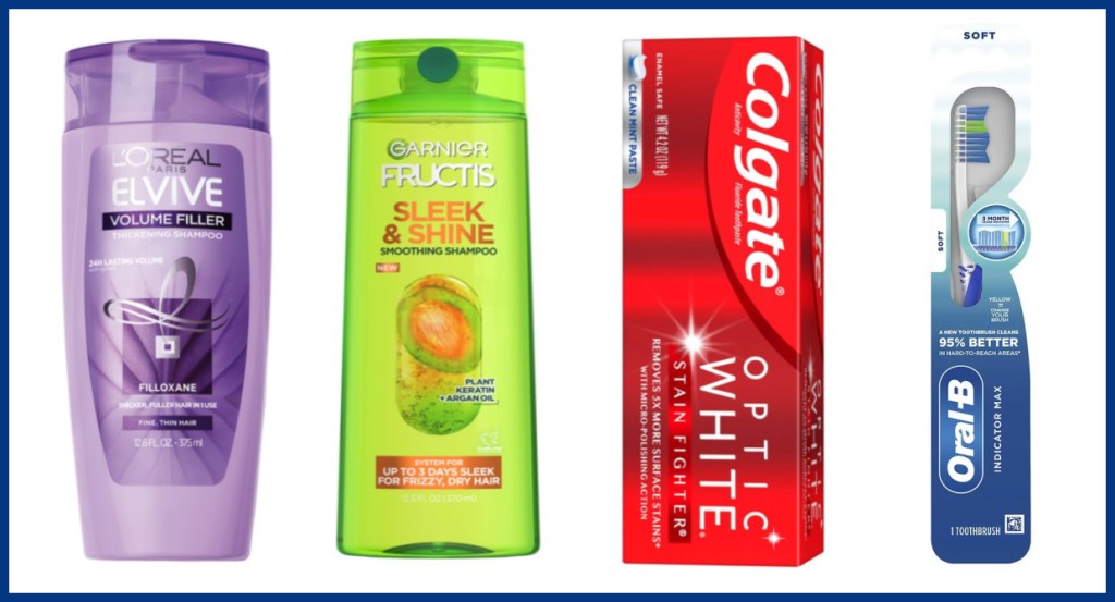 shampoo and oral care products