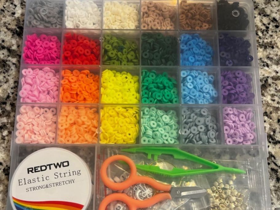 A Redtwo 4200 Pcs Clay Beads Bracelet Kit