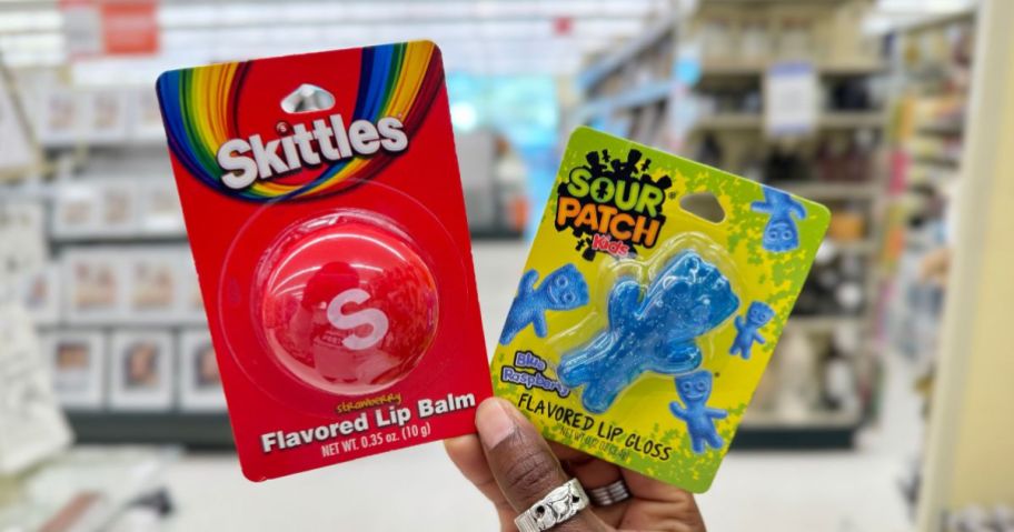 Skittles & Sour patch Kids Flavored Lip Balms