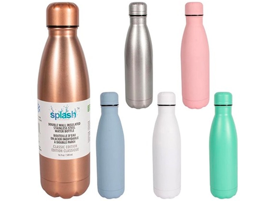 Splash Double Wall Insulated Classic Stainless Steel 25.4oz Bottle