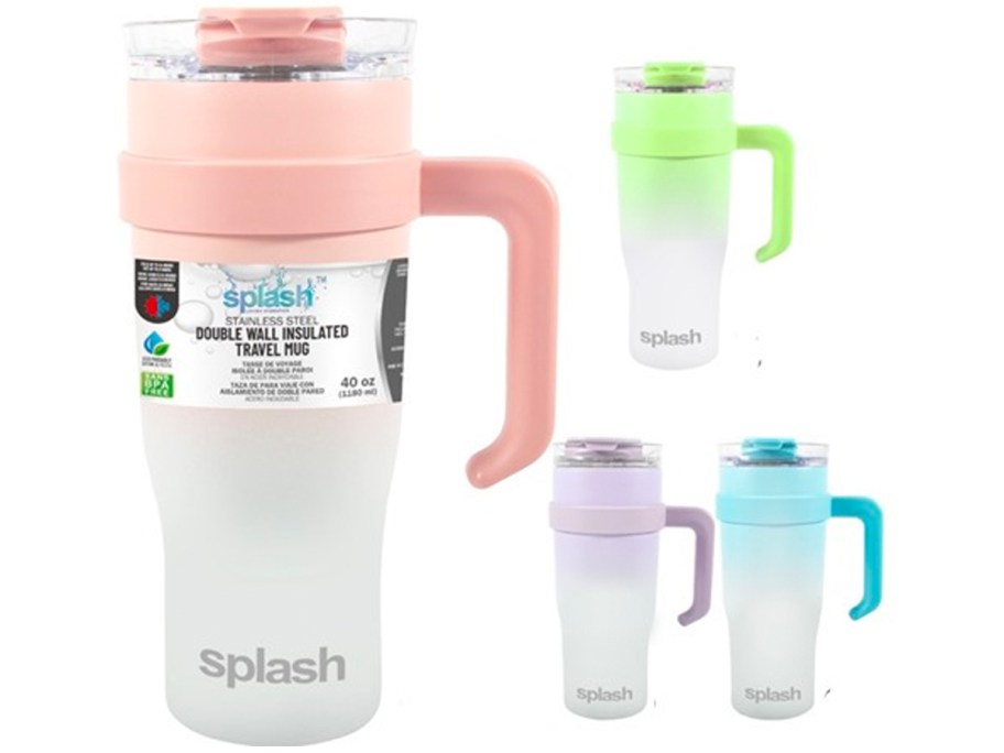 Splash Double Wall Insulated Stainless Steel Ombre 40oz Travel Mug