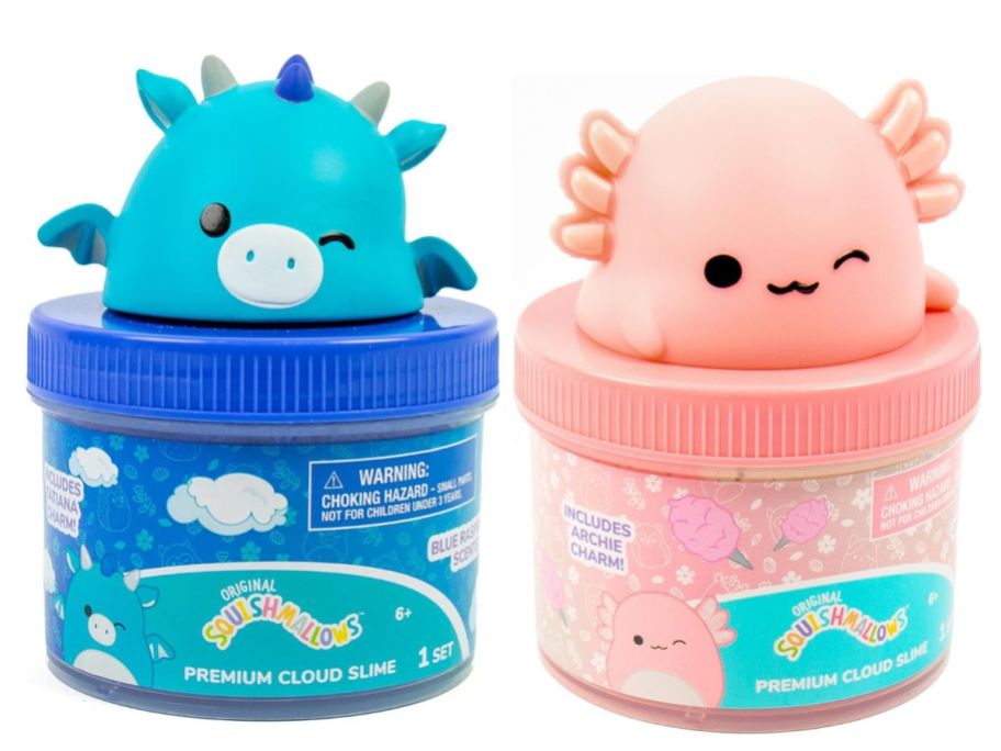 Squishmallows Slime Blue Raspberry and Cotton Candy 