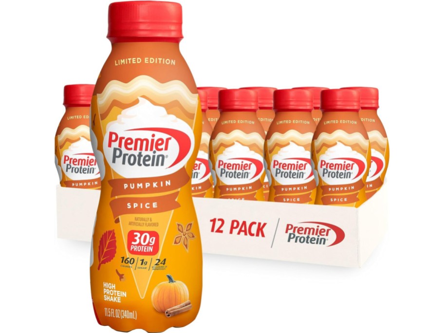 Stock image of Premier Protein Shake Limited Edition Pumpkin Spice 12 Pack