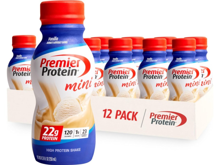 Stock image of Premier Protein Shake MINIs Shakes Vanilla 12 Pack