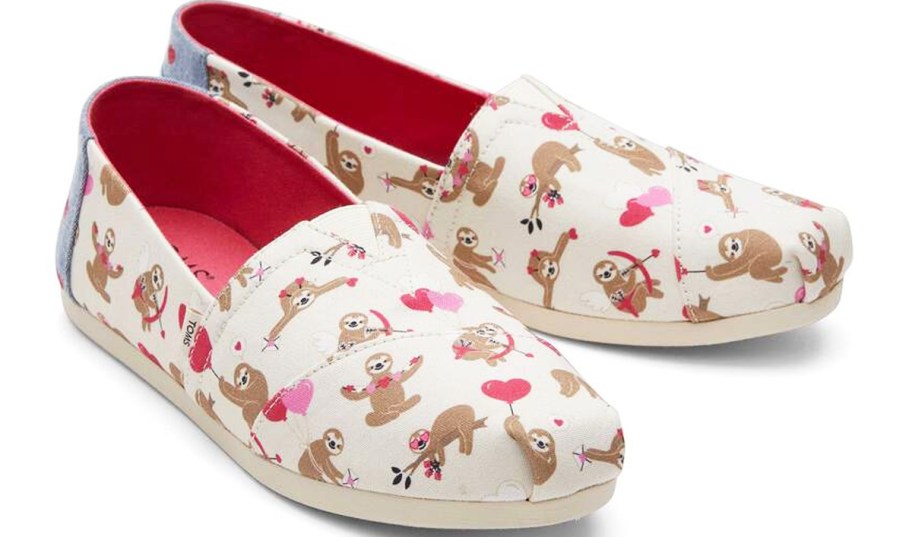 valentines day sloth print sneakers