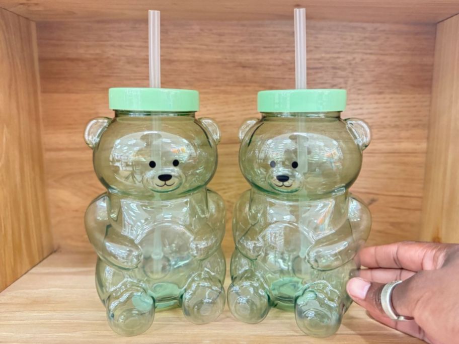 Two light green Sipper cups from the Bullseye Playground at Target