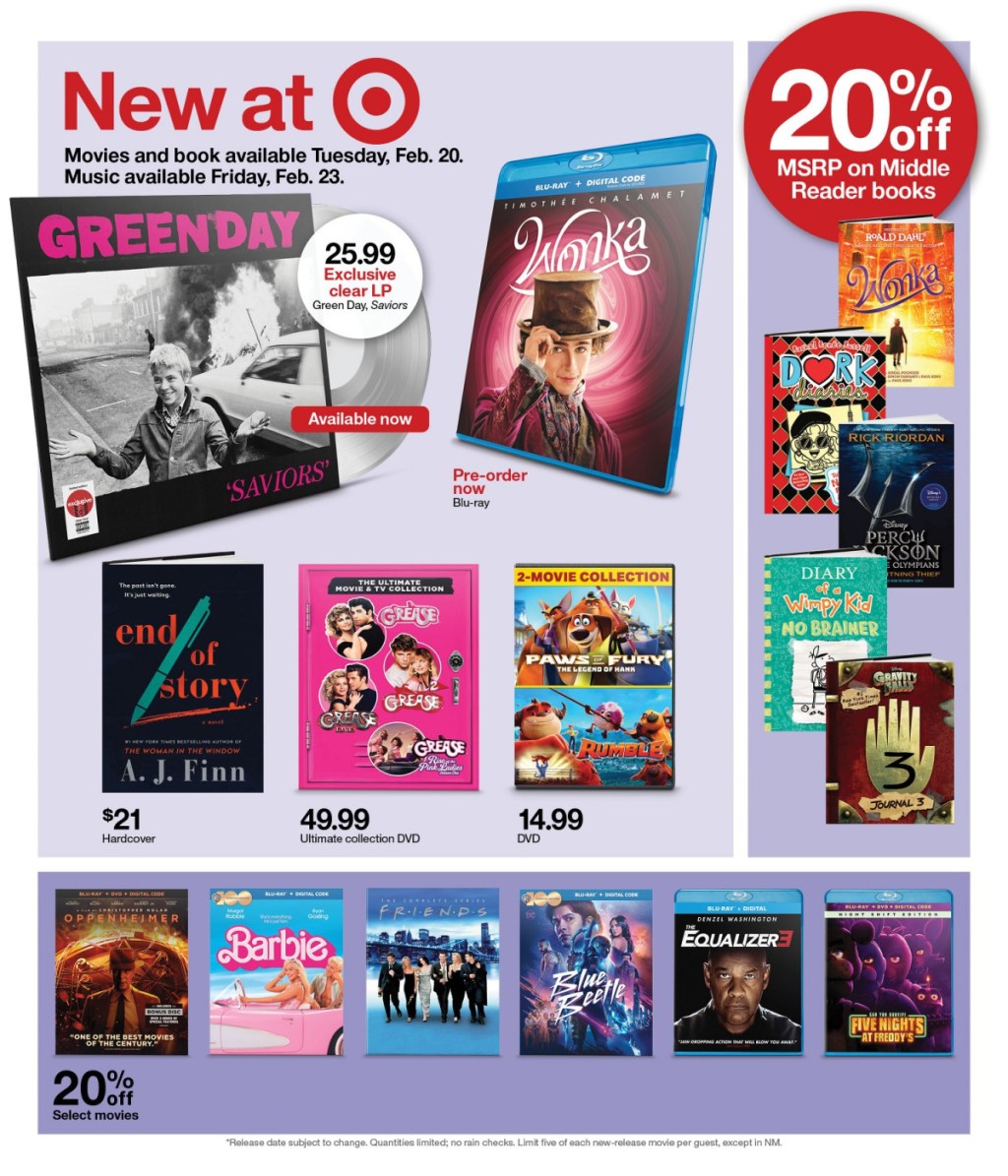 page from Target ad