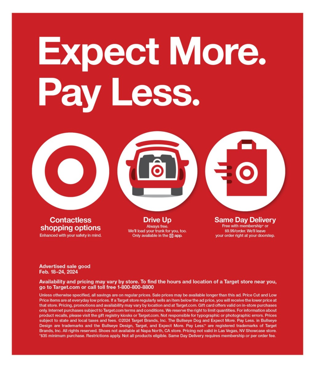 page from Target ad