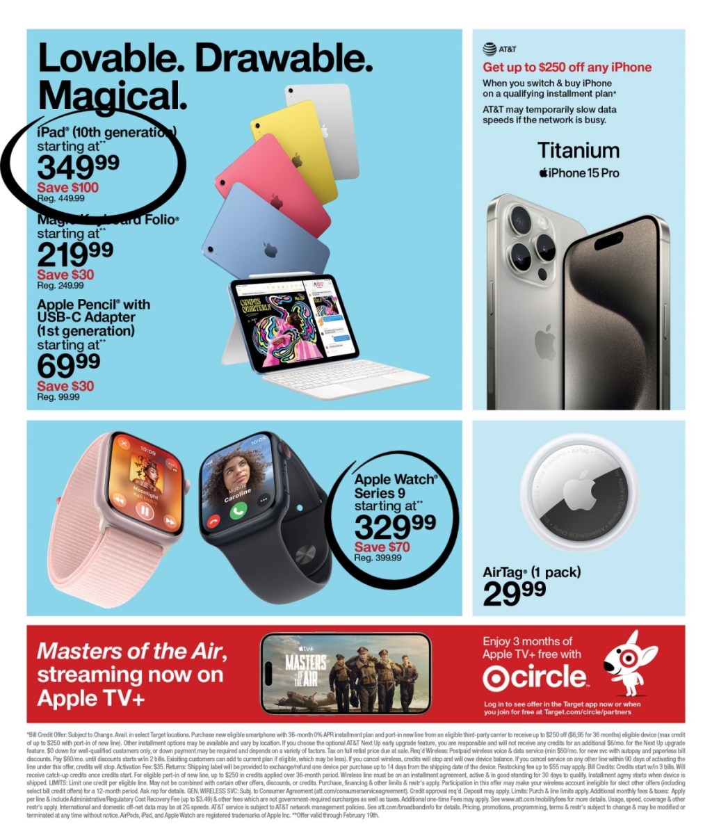 page from Target ad