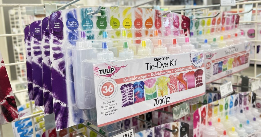Tulip Tie-Dye Kit on store display