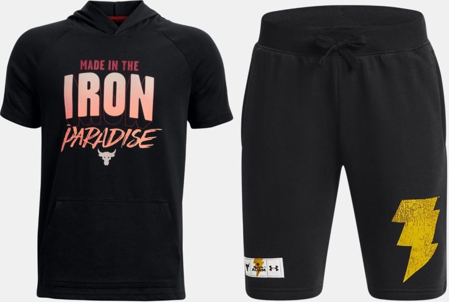 Under Armour Boys Project Rock top and shorts