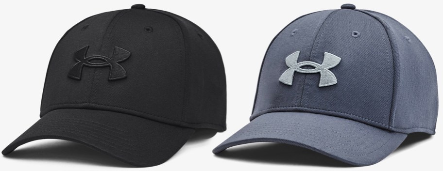 black and grey under armour hats