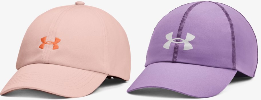 pink and purple under armour hats