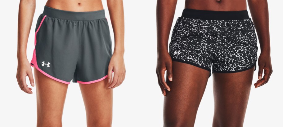 women in grey and black under armour shorts