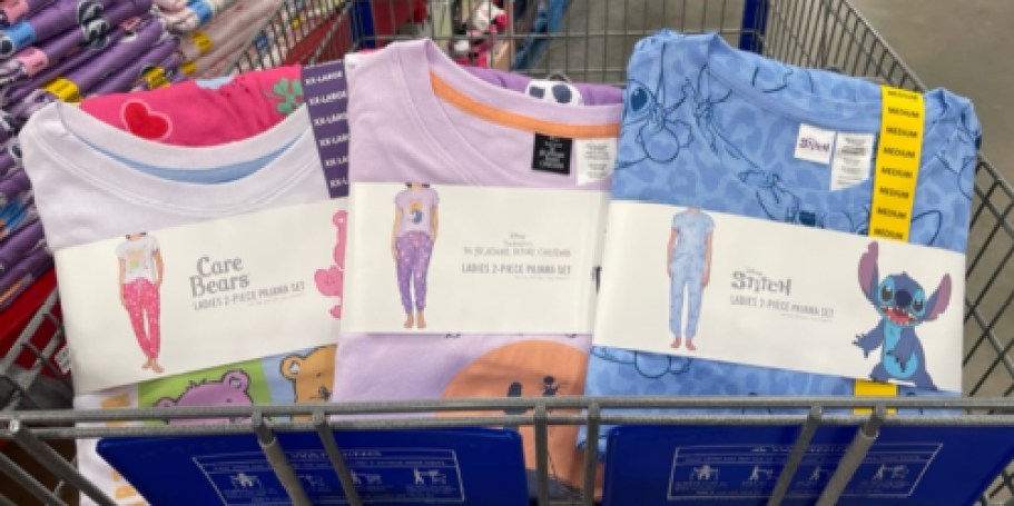 Sam’s Club Kids and Women’s 2-Piece Character Pajama Sets UNDER $15