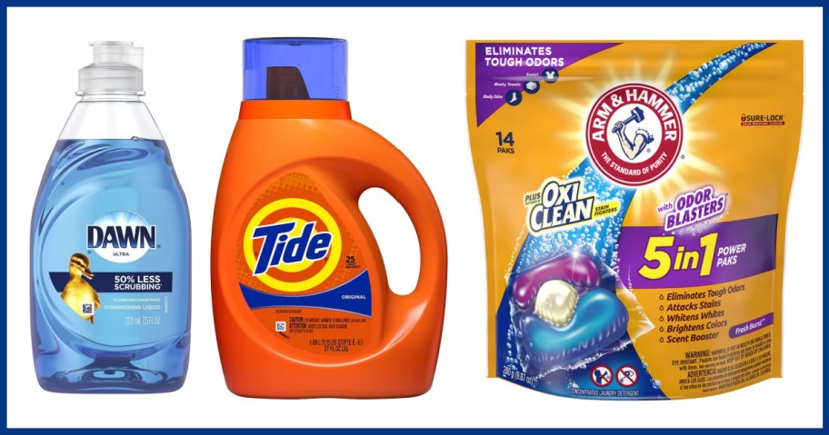 dish soap and laundry detergent