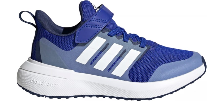 blue and white adidas sneaker