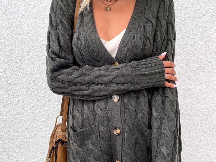 Women’s Cable Knit Long Cardigan Only $17.99 Shipped on Amazon – Perfect for Your Spring Wardrobe!