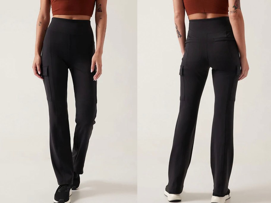 Athleta Ponte Moto 2.0 pants Navy Blue Leggings with Rose Gold Zippers Women's  6 - $30 - From Curtsy