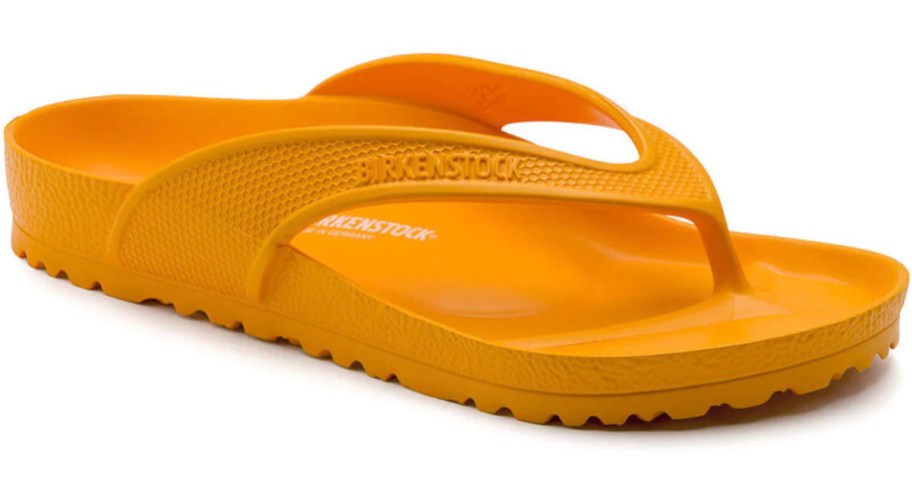 orange birkenstock sandal stock image