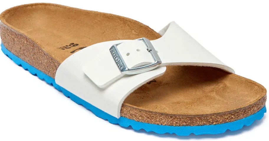 white brikenstock sandal stock image