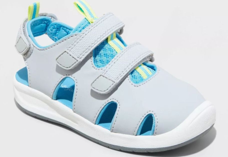 grey and aqua toddlers water shoe